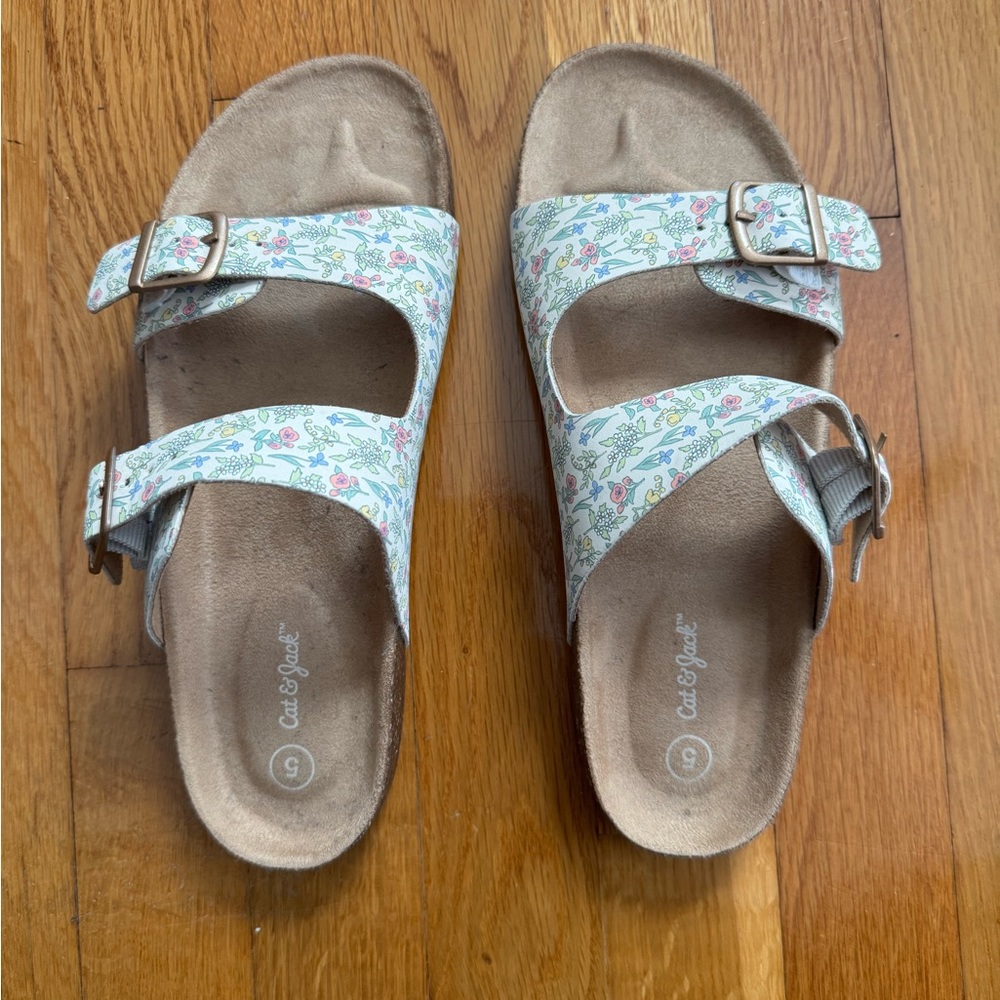 Cat & Jack Floral Sandals with Buckles